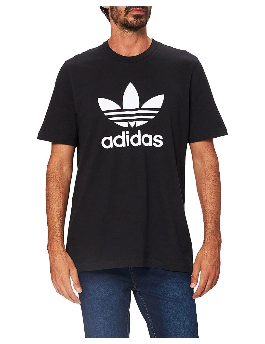 medio Isaac Cañón Camiseta trefoil negra Adidas