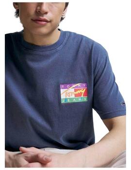 Camiseta classic signature pop flag Tommy Jeans