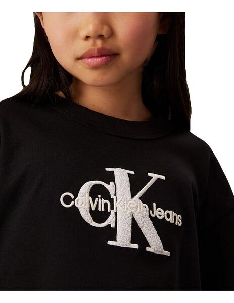 Camiseta Teddy Monologo Black Calvin Klein