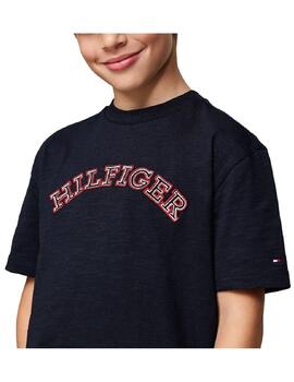 Camiseta Embroidered Blue Tommy Hilfiger