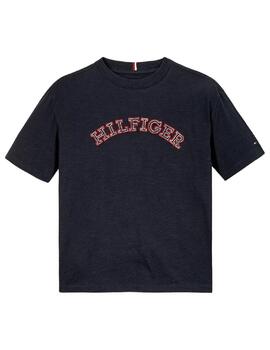 Camiseta Embroidered Blue Tommy Hilfiger