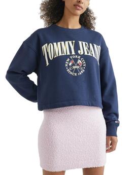 Sudadera Crop Azul Tommy Jeans