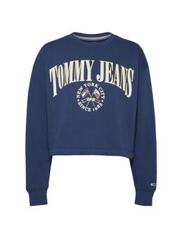 Sudadera Crop Azul Tommy Jeans