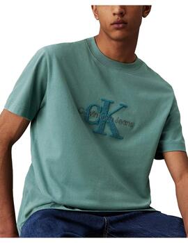 Camiseta Chenille Monologo Calvin Klein