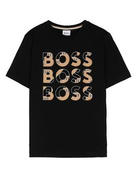 Camiseta M.C. Negra Hugo Boss