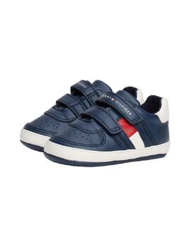 Patuco Velcro Azul Tommy Hilfiger