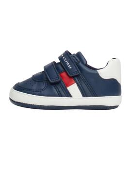 Patuco Velcro Azul Tommy Hilfiger