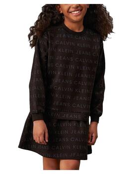 Vestido Black Logo Aop Fleece Calvin Klein