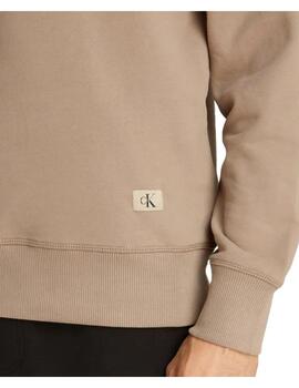 Sudadera woven label crew neck Calvin Klein