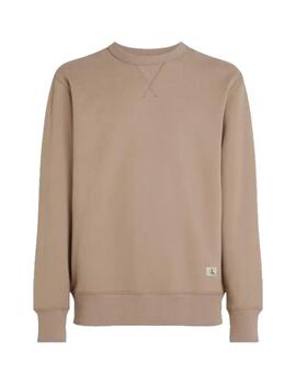 Sudadera woven label crew neck Calvin Klein