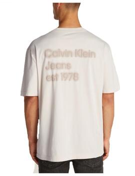 Camiseta washed puff print Calvin Klein