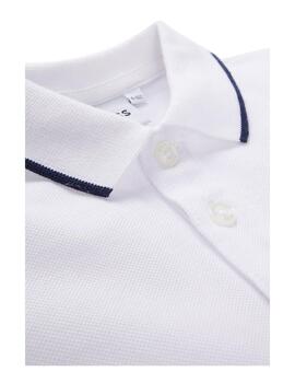 Polo Blanco Manga Corta Hugo Boss