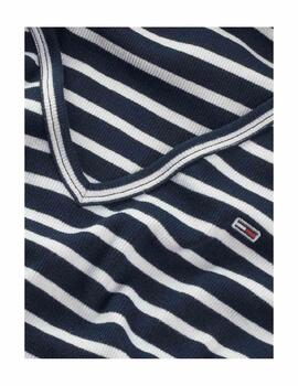 Camiseta Slim Essential Rib Tommy Jeans