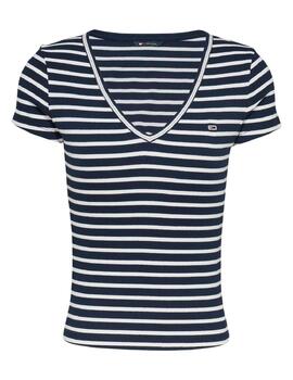 Camiseta Slim Essential Rib Tommy Jeans