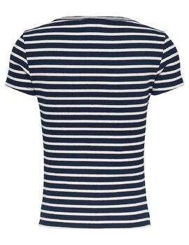 Camiseta Slim Essential Rib Tommy Jeans