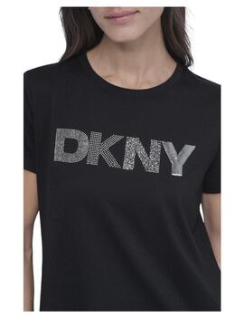 Camiseta Mixed Embellish DKNY