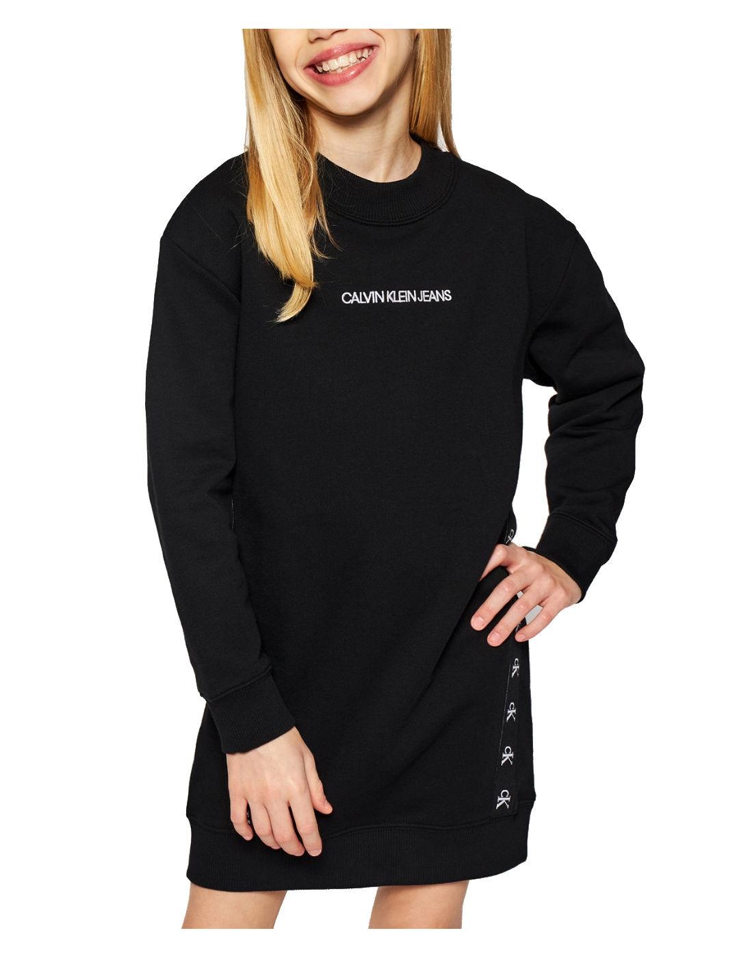 Vestido negro Monogram Tape Calvin Klein