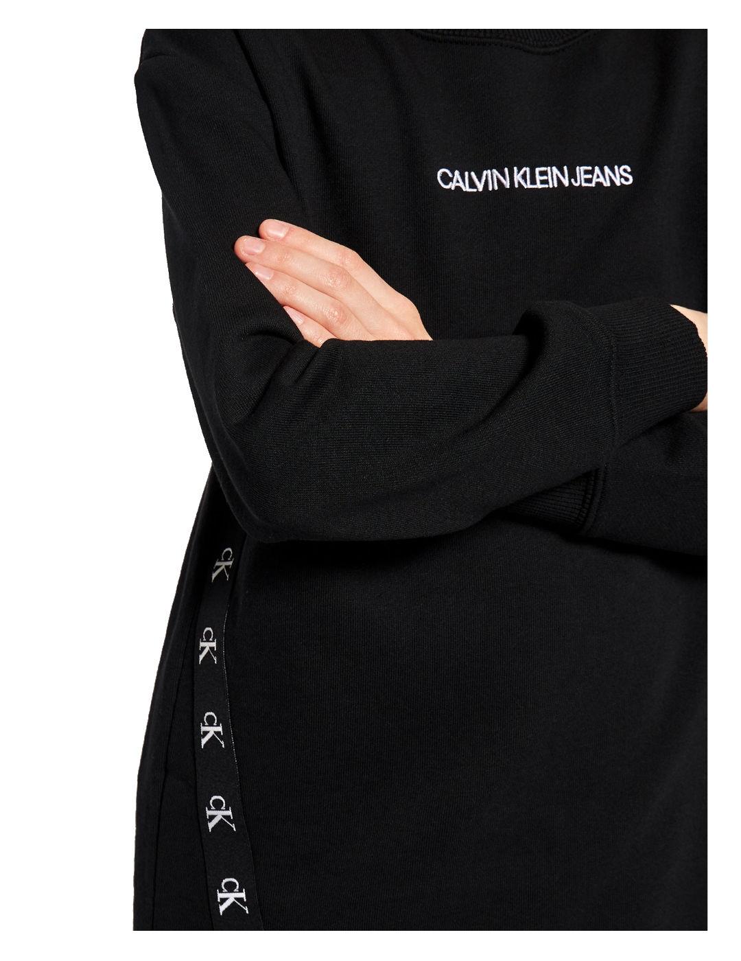 Vestido negro Monogram Tape Calvin Klein