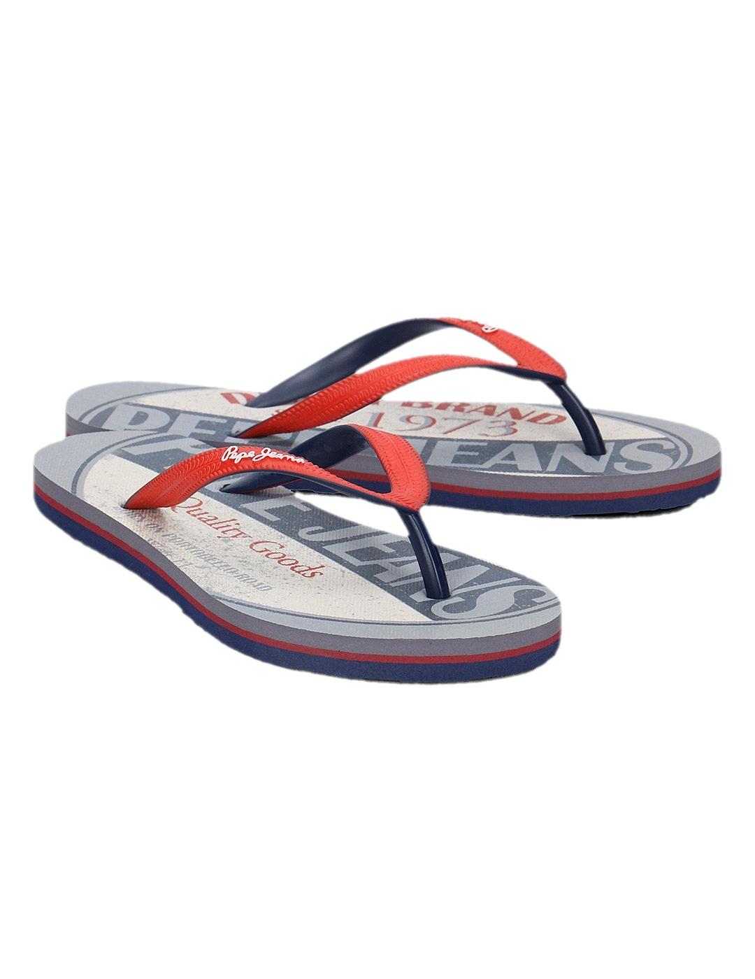 Chanclas Beach Logo gris Pepe Jeans
