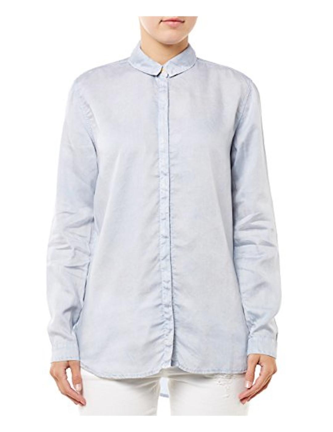 Camisa Drapey Boxy azul Tommy Hilfiger