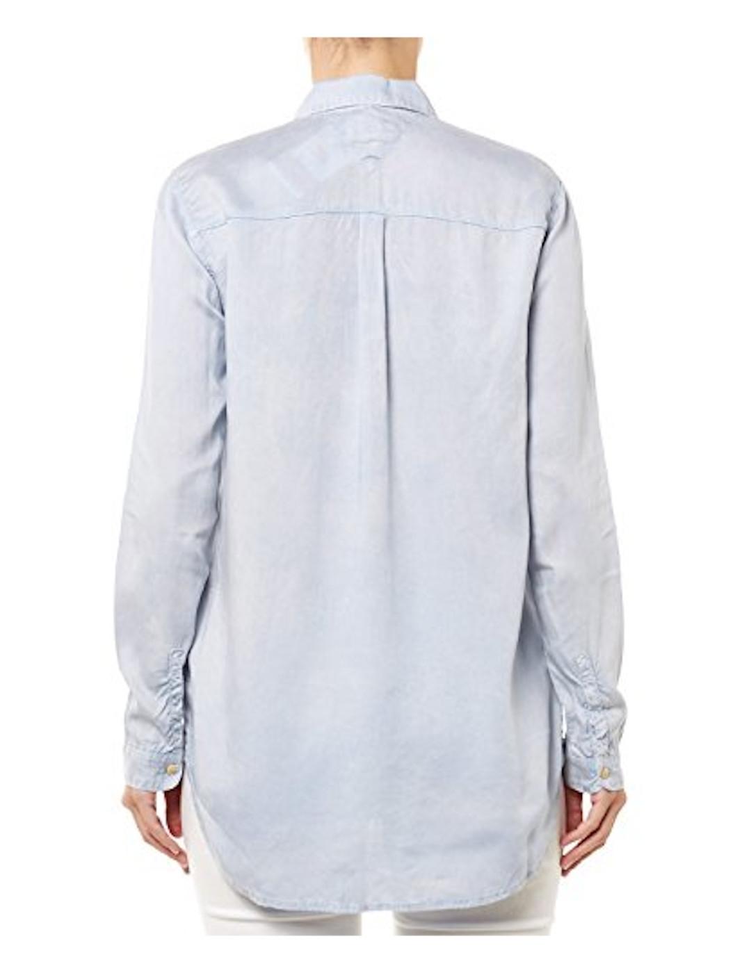 Camisa Drapey Boxy azul Tommy Hilfiger