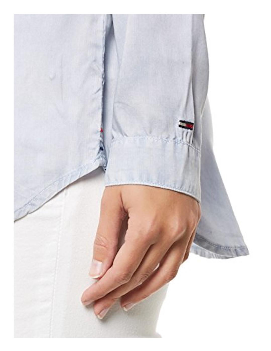 Camisa Drapey Boxy azul Tommy Hilfiger