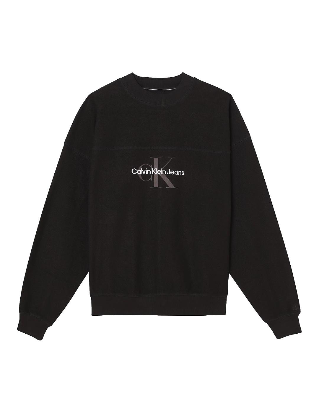 Sudadera monologo textured Calvin Klein