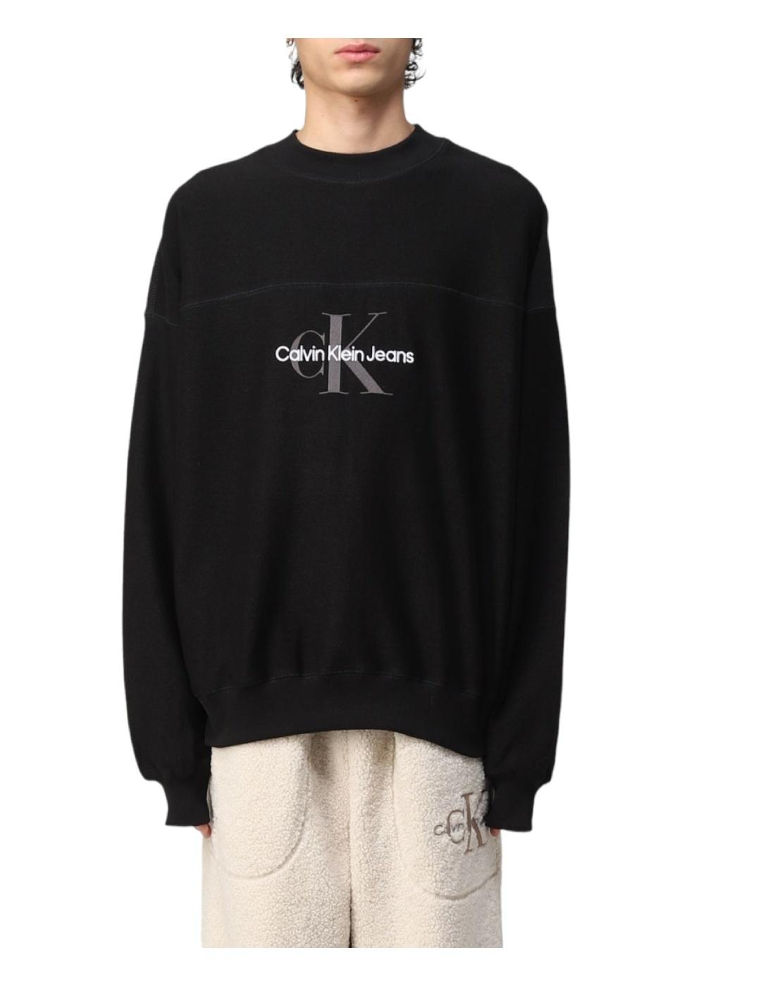 Sudadera monologo textured Calvin Klein