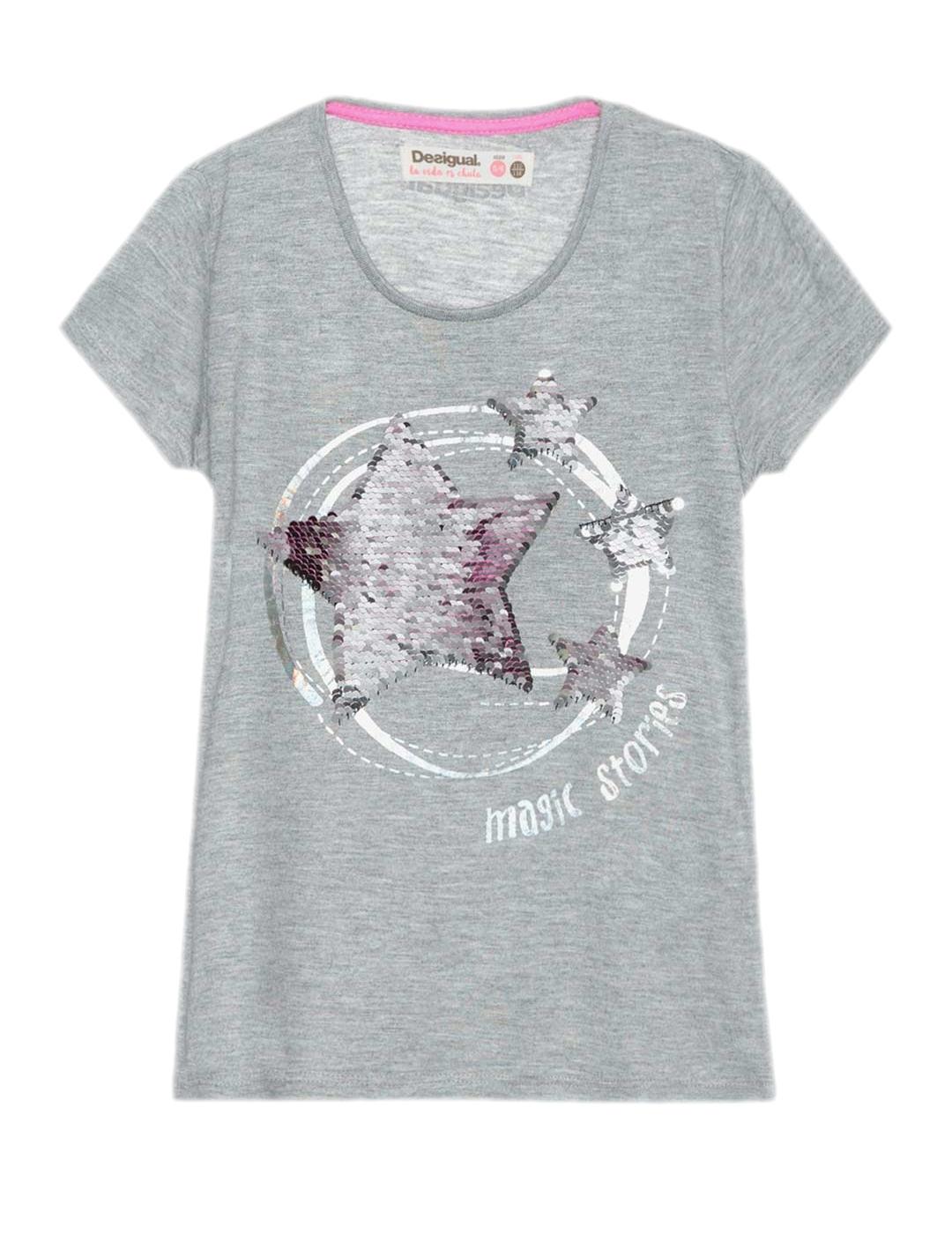 Camiseta gris Nunavut Desigual