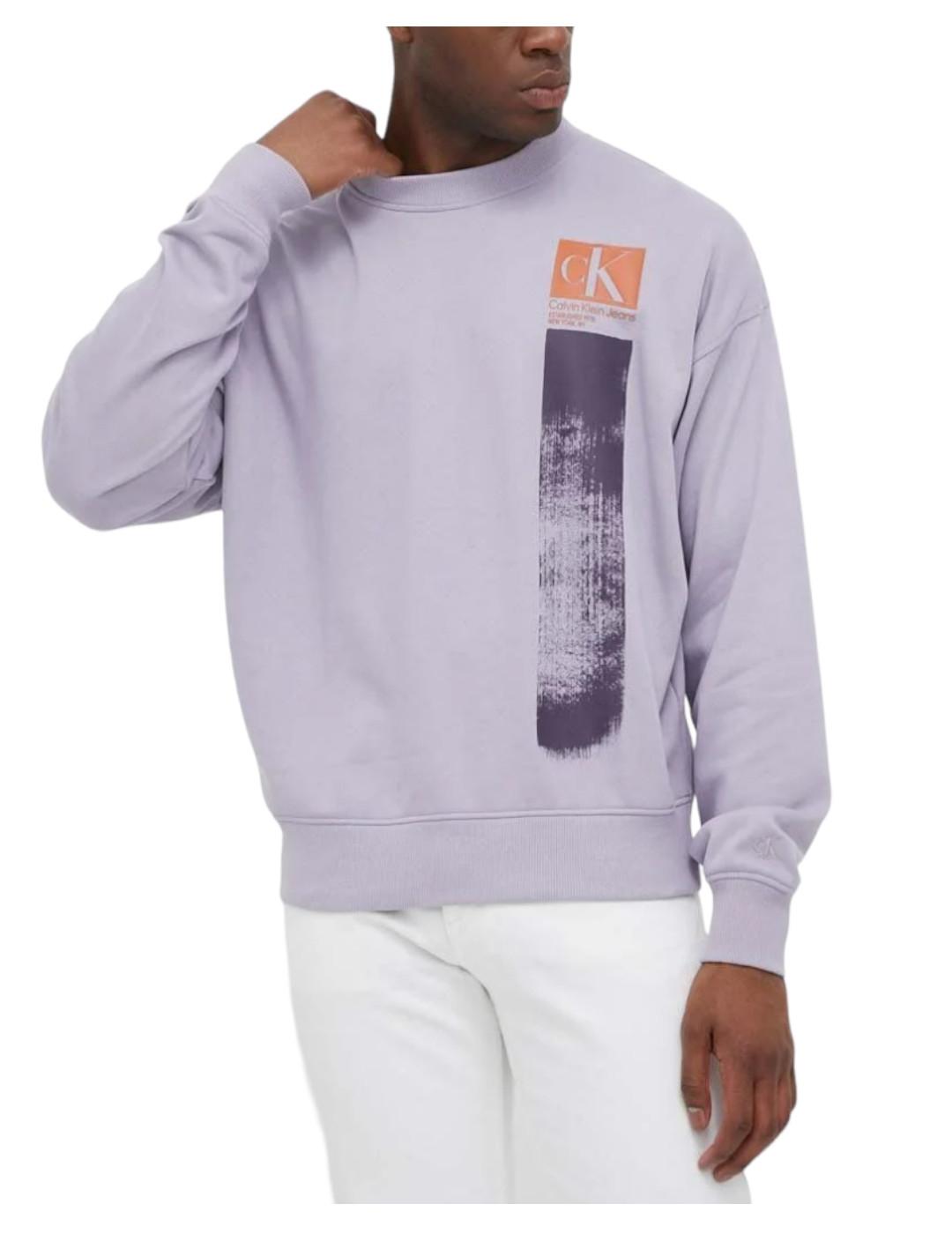Sudadera Brushstroke Crew Neck Calvin Klein