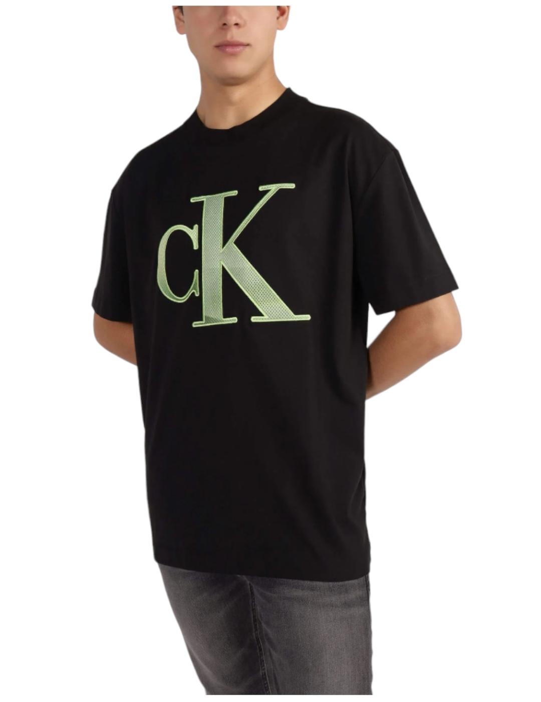 Camiseta perforated monologo Calvin Klein