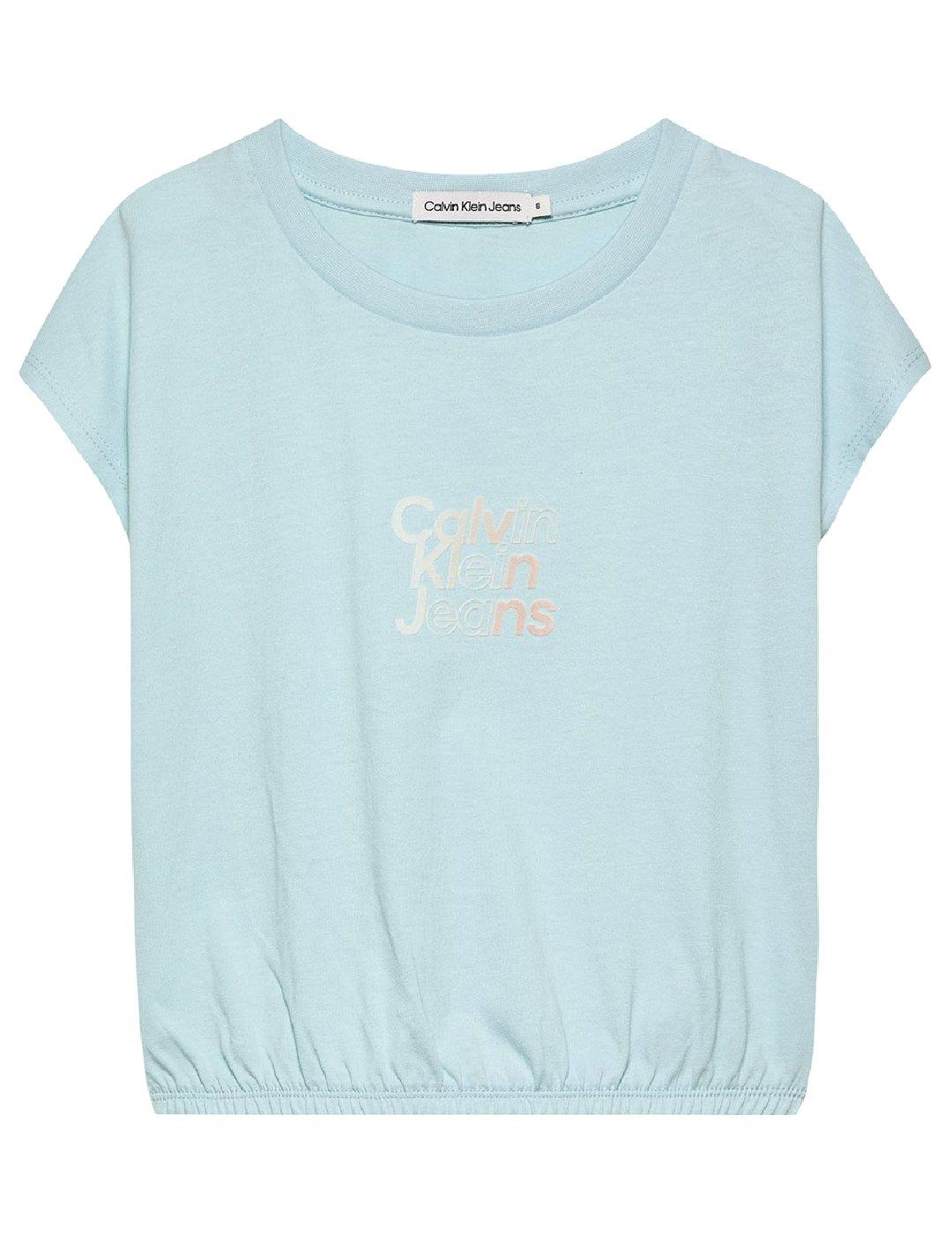Camiseta Blue Gradient Flock Calvin Klein
