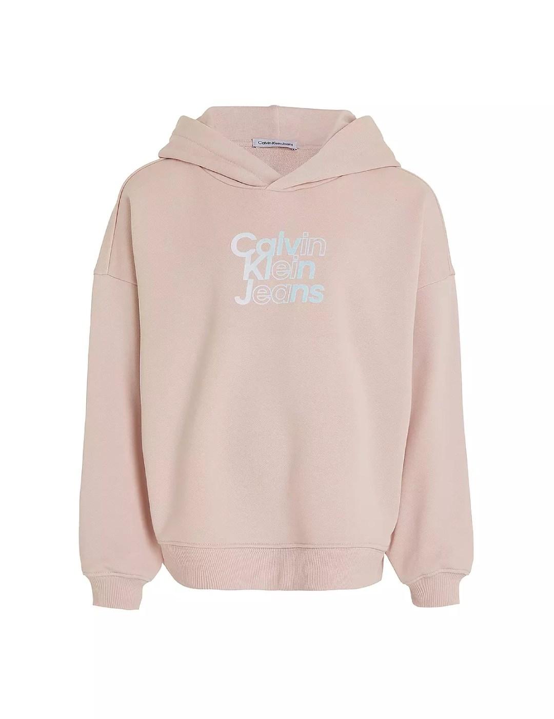 Sudadera Rose Gradient Logo Calvin Klein