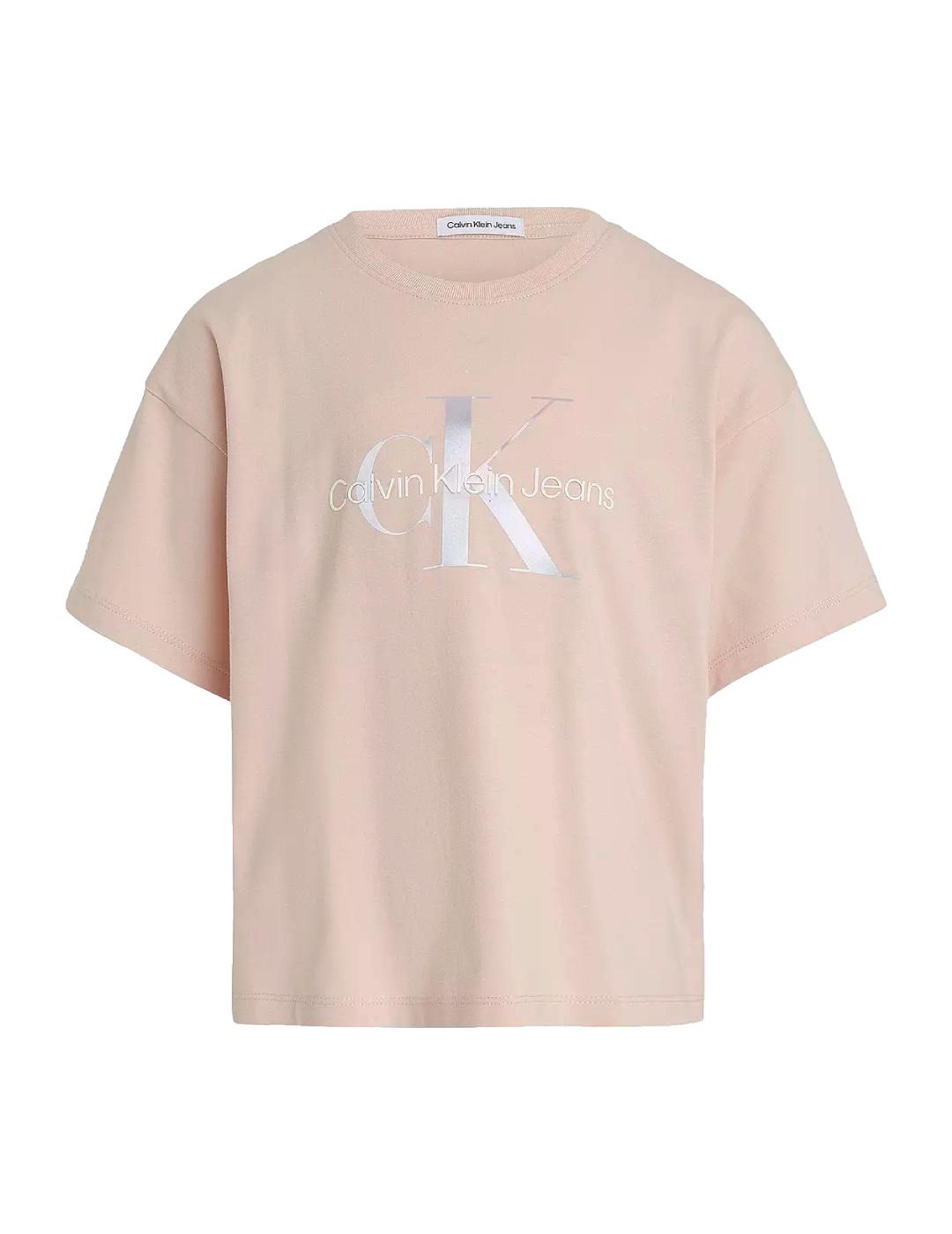 Camiseta Serenity  Rose Monogram Calvin Klein