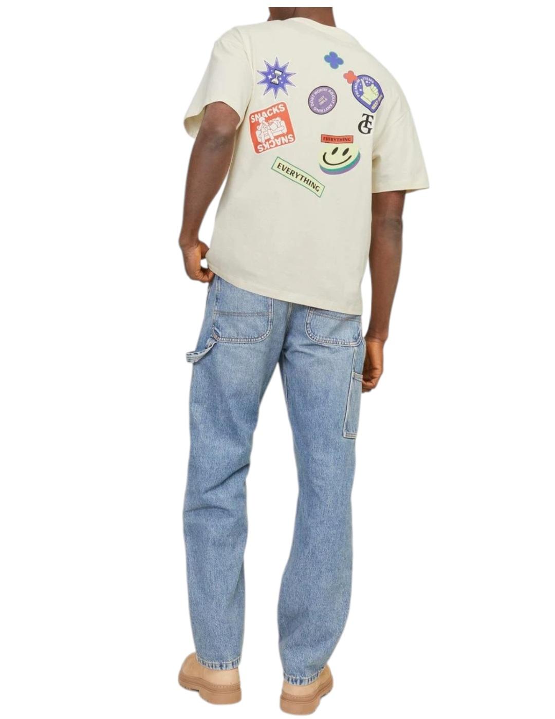 Camiseta Jordecal tee ss crew cream Jack&Jones