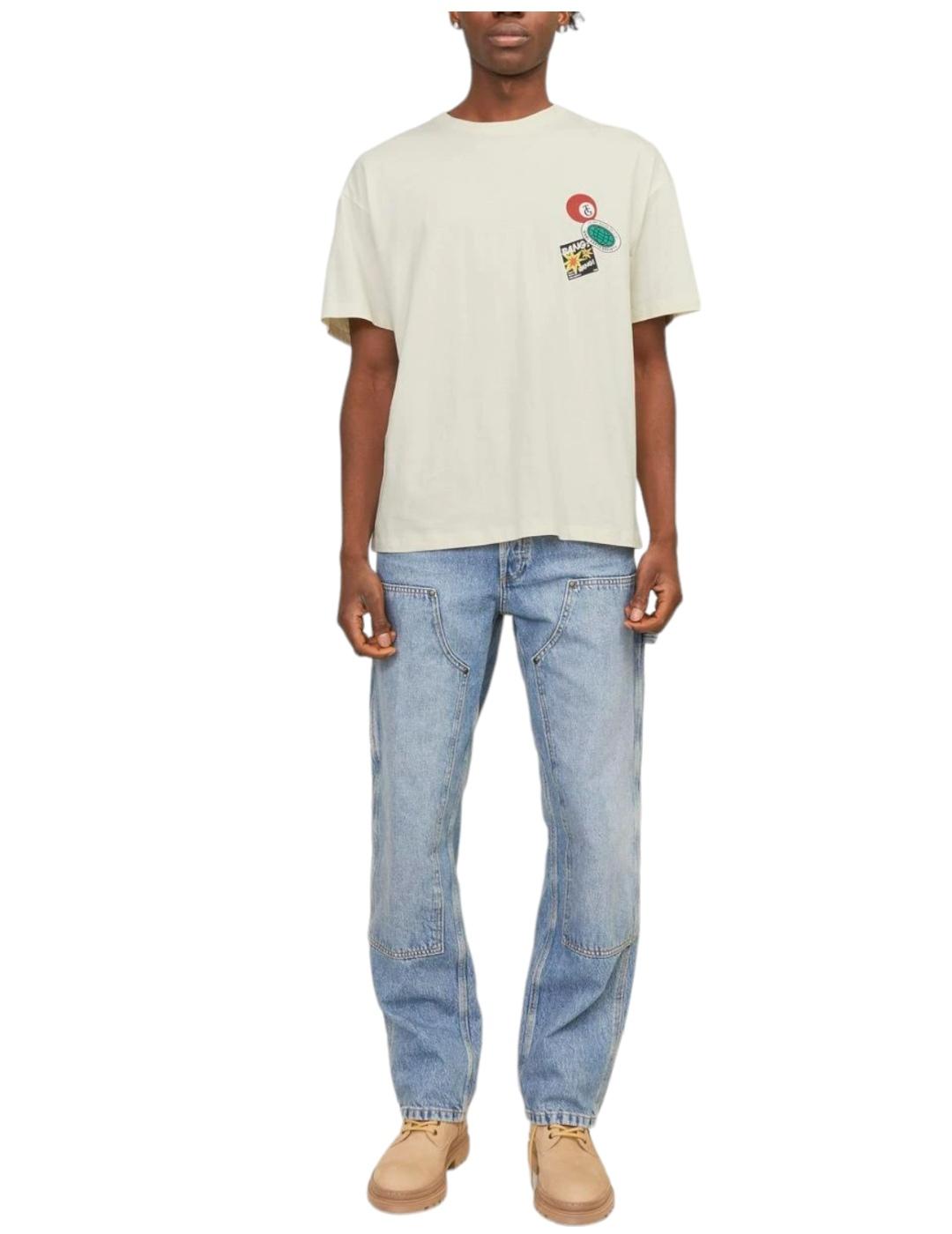 Camiseta Jordecal tee ss crew cream Jack&Jones