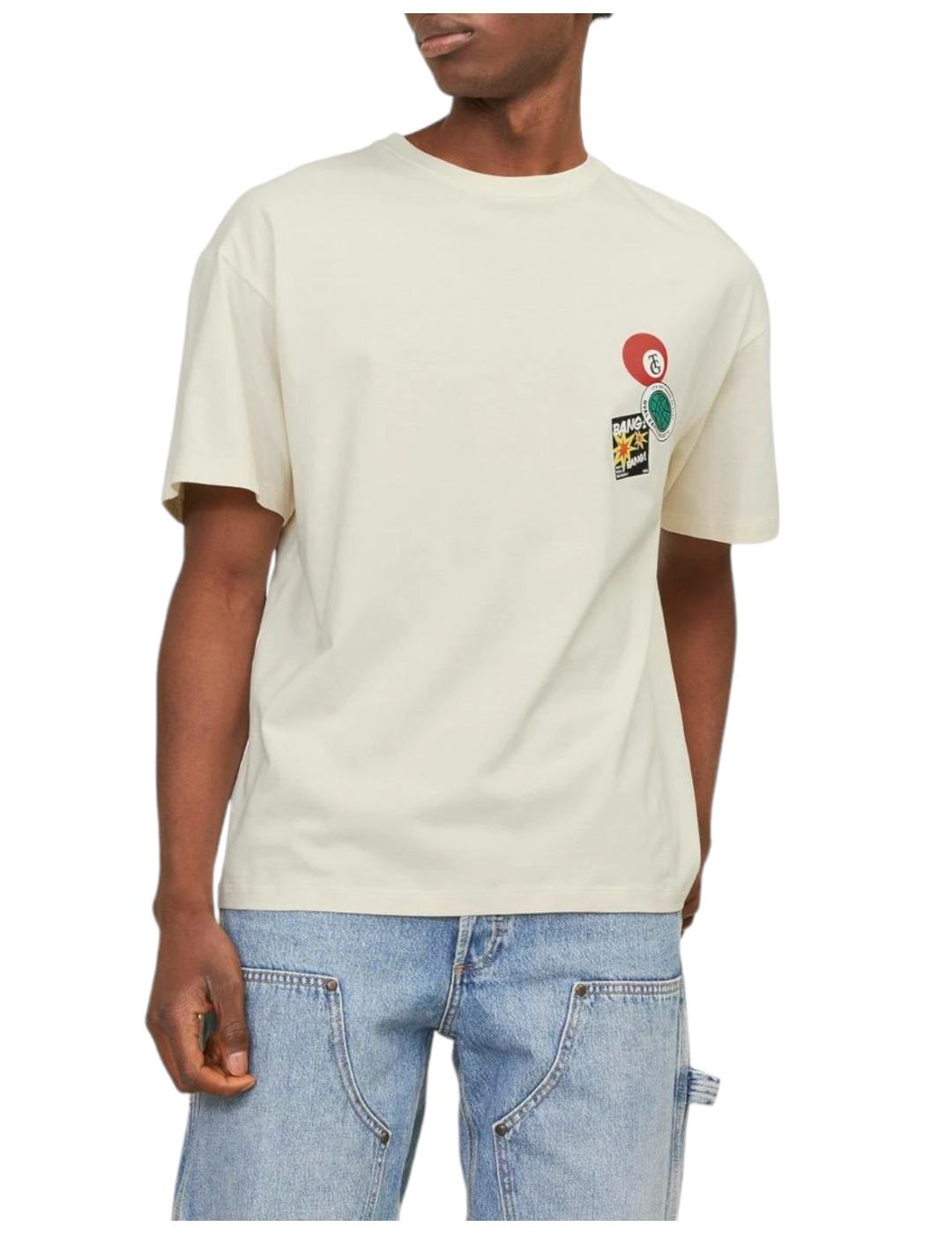 Camiseta Jordecal tee ss crew cream Jack&Jones