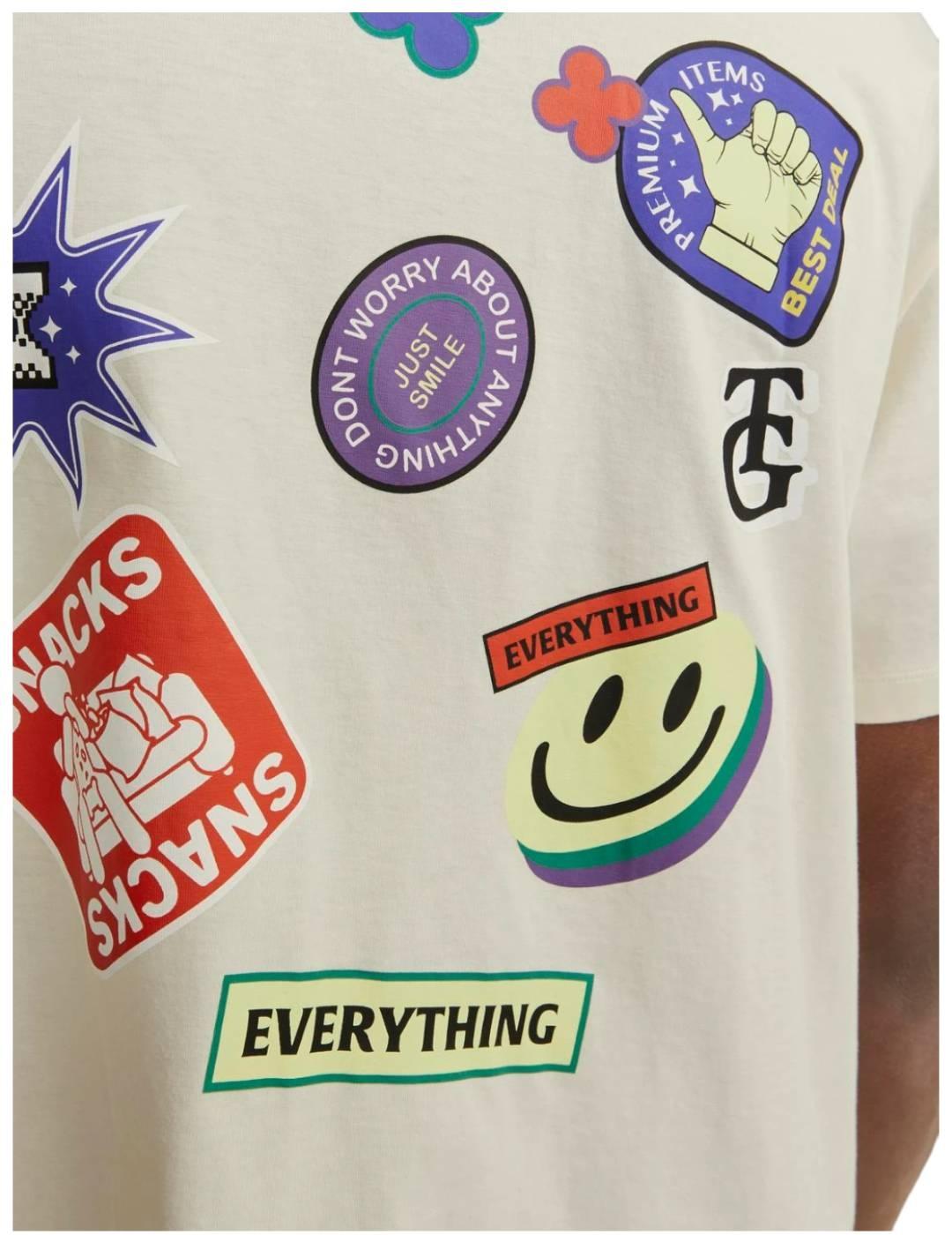 Camiseta Jordecal tee ss crew cream Jack&Jones