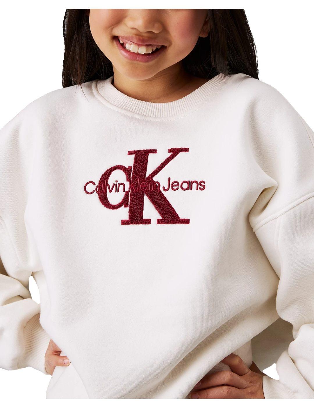 Sudadera Teddy Monologo Fleece Calvin Klein