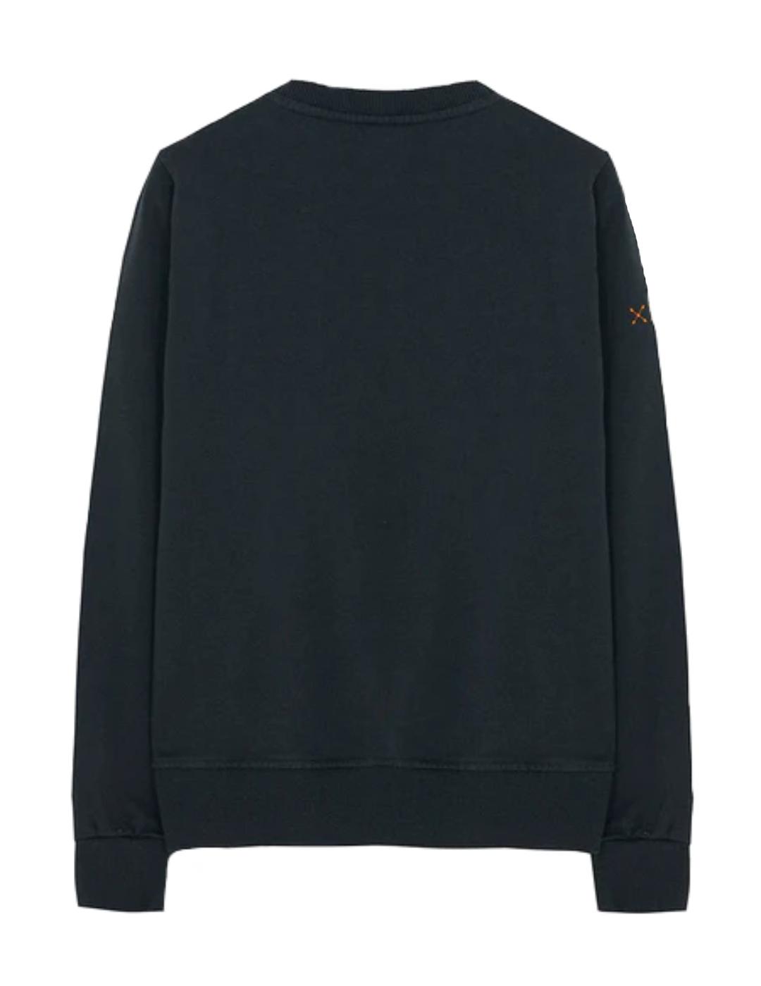 Sudadera Azul Estampado Snowboard El Pulpo