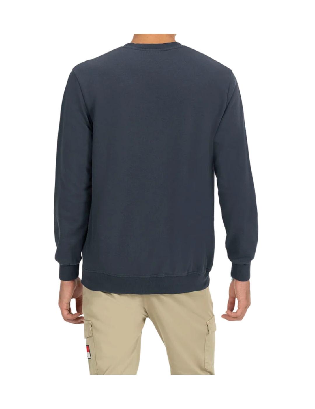 Sudadera Azul Estampado Snowboard El Pulpo