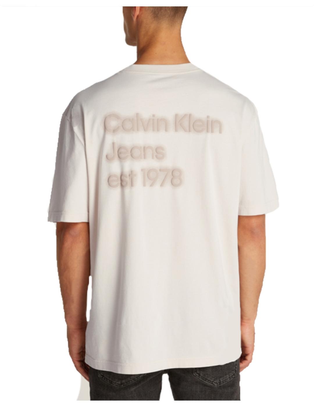 Camiseta washed puff print Calvin Klein