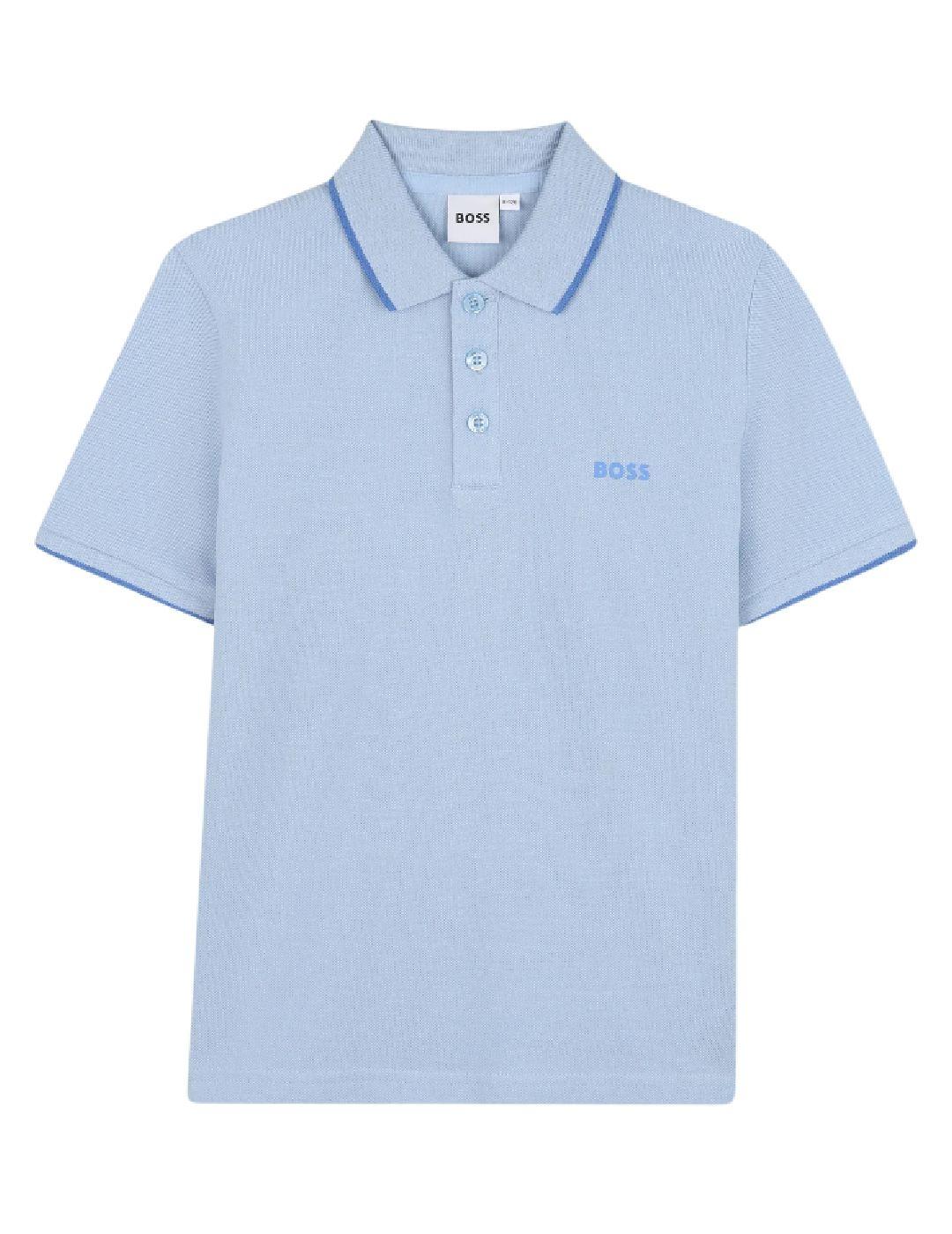 Polo Azul Persa Manga Corta Hugo Boss