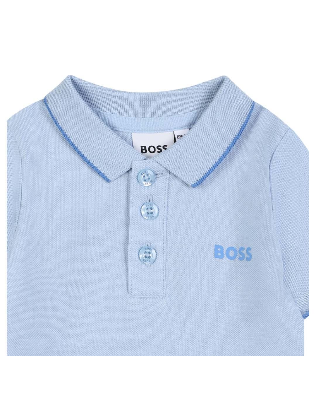 Polo Azul Persa Manga Corta Hugo Boss