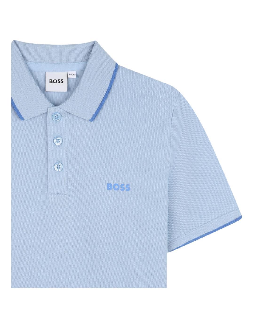 Polo Azul Persa Manga Corta Hugo Boss