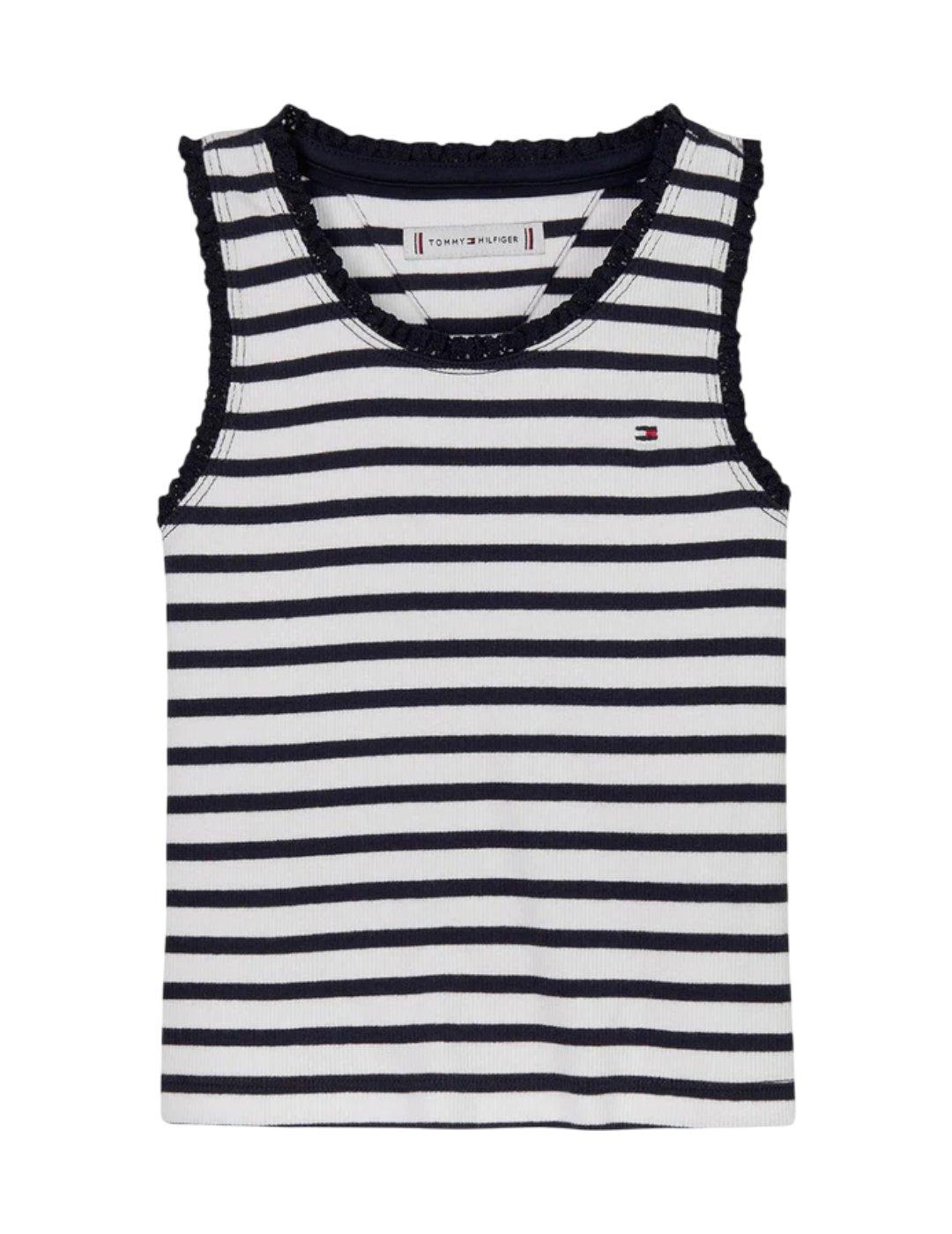 Camiseta Essential Rib Lace Tommy Hilfiger