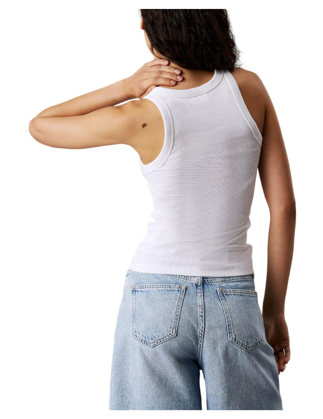 Top Woven label rib tank Calvin Klein