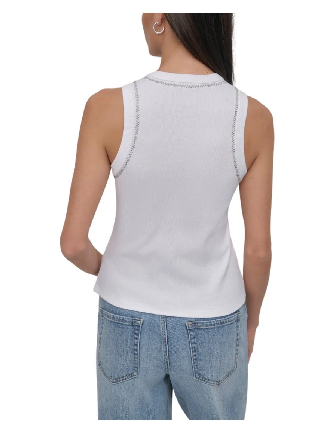 Top Rhinestone at neck DKNY