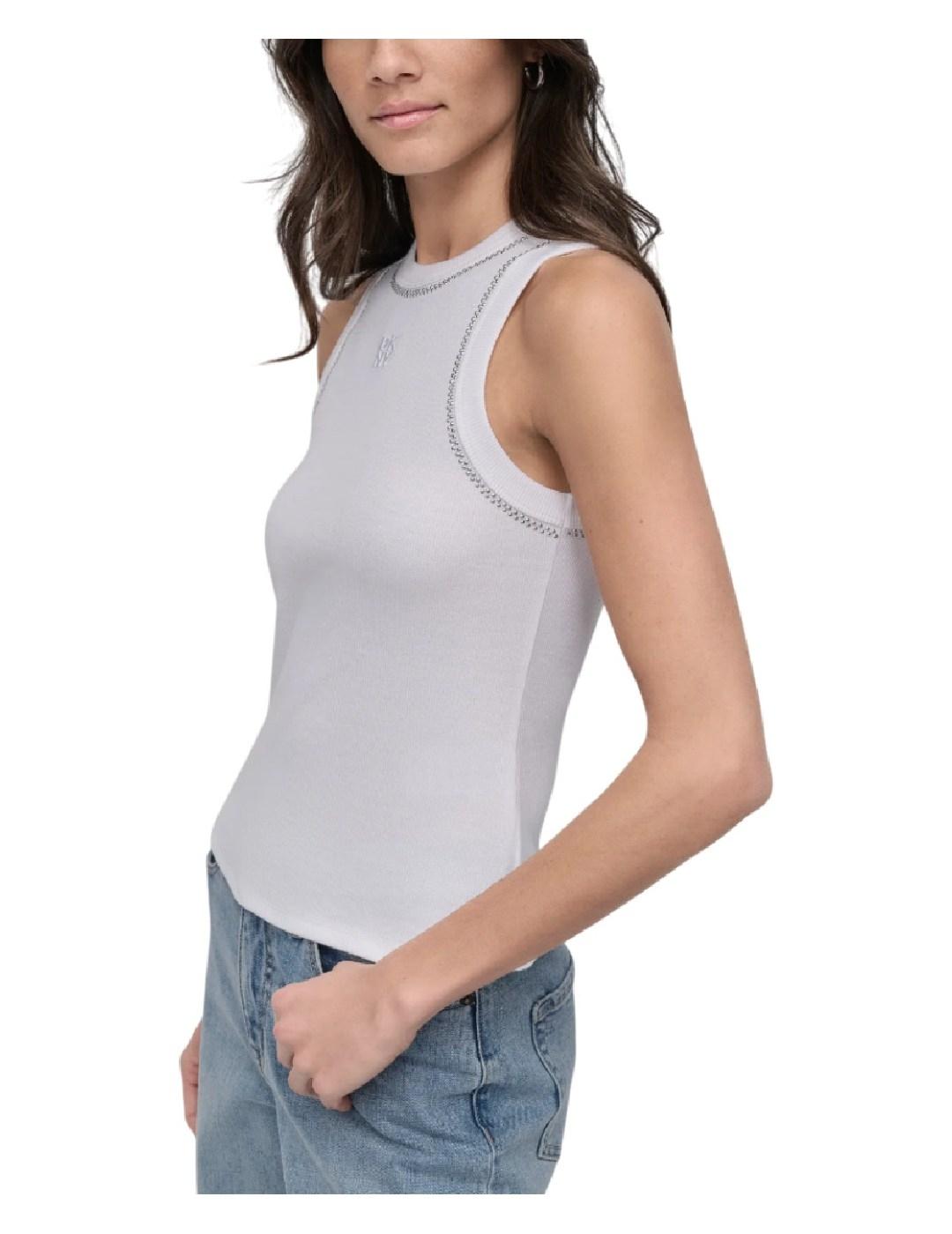 Top Rhinestone at neck DKNY