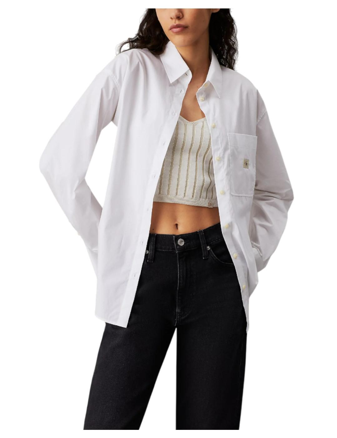 Camisa woven label relaxed Calvin Klein